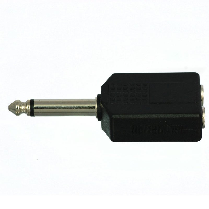 CESS 6.35mm 1/4 Inch Mono Male to 2 Female Splitter Adapter - 1/4 TS Male to Dual TS Female (2 Pack) - Image 4